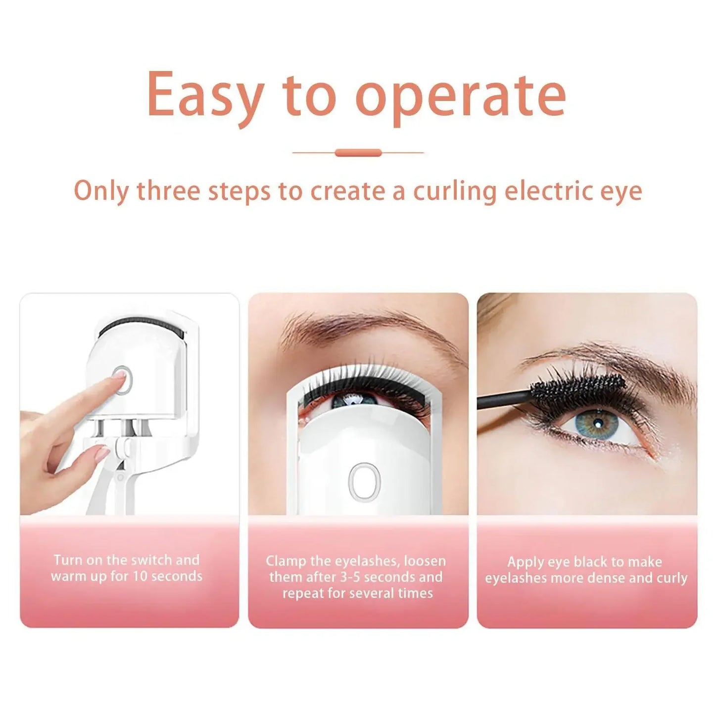 Electric Heated Eyelash Control Charging Curler