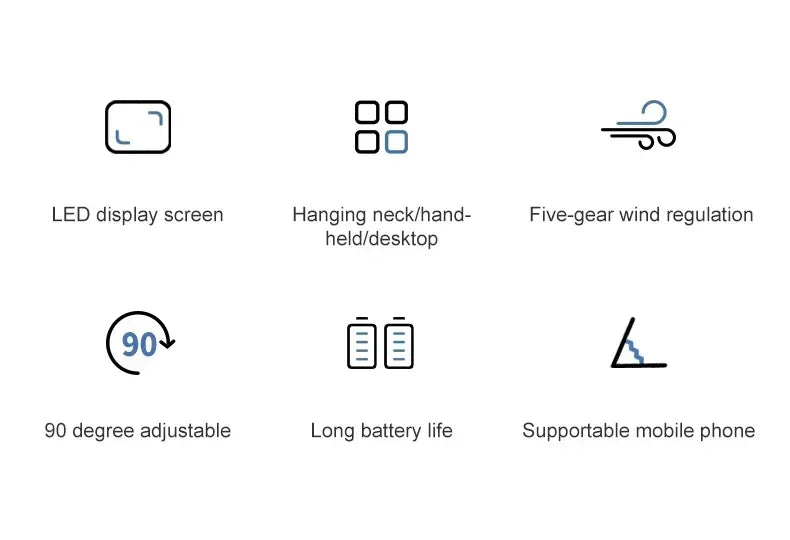 Handheld Mini Fan Foldable Portable 1800mAh
