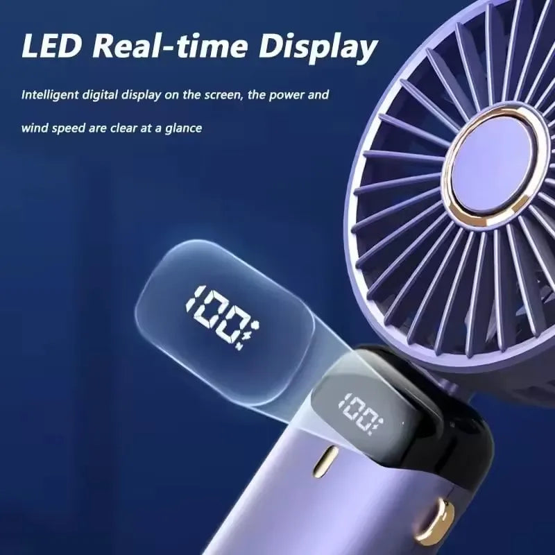 Handheld Mini Fan Foldable Portable 1800mAh