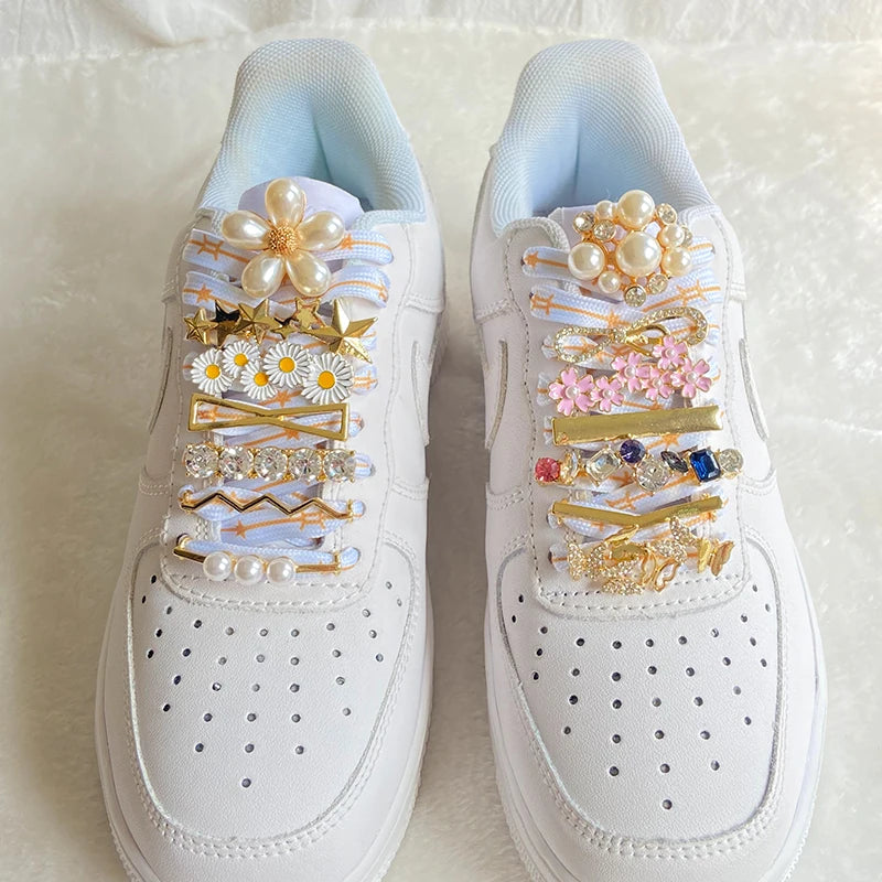 Shoelaces Clips Decoration Shiny Rhinestones