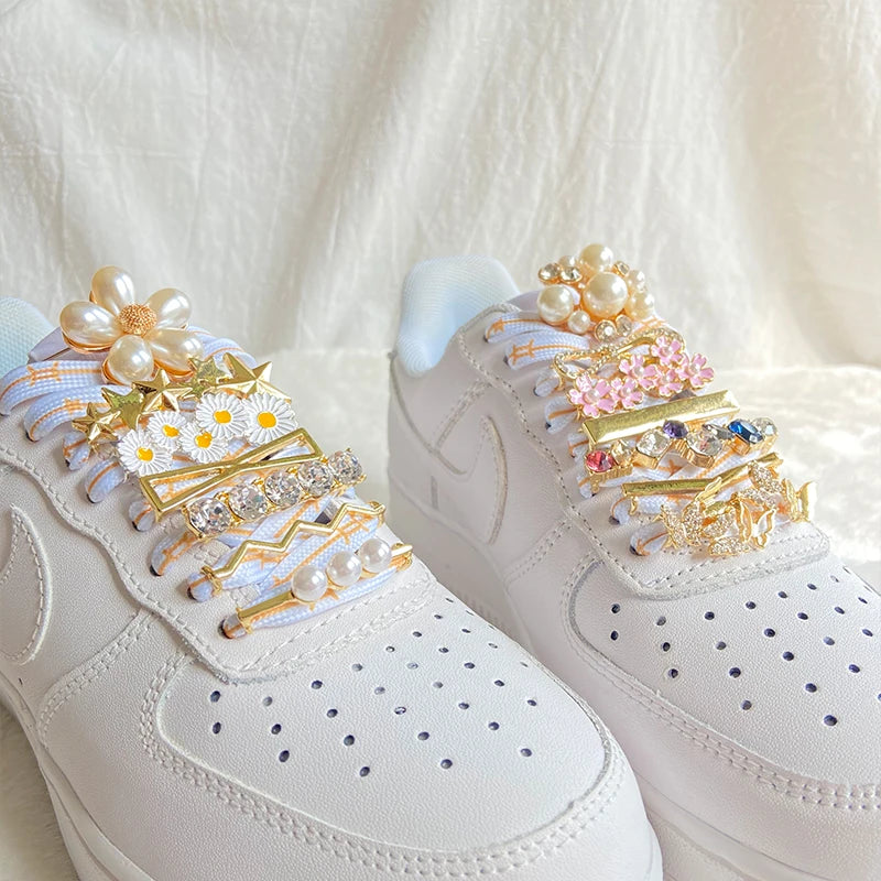 Shoelaces Clips Decoration Shiny Rhinestones