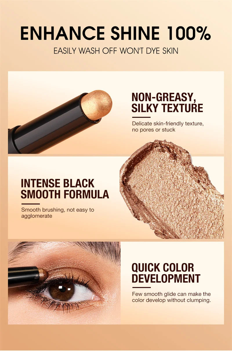 8 Color Waterproof Glitter Eyeshadow Pen