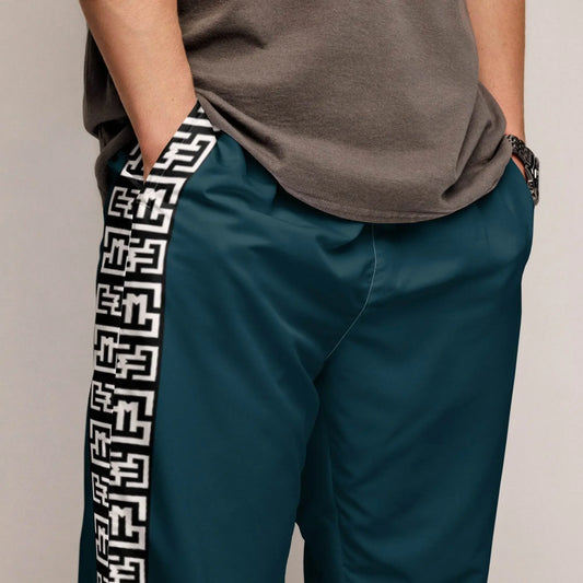 Side Solid Unisex Blue Whale track pants - IVORYNN