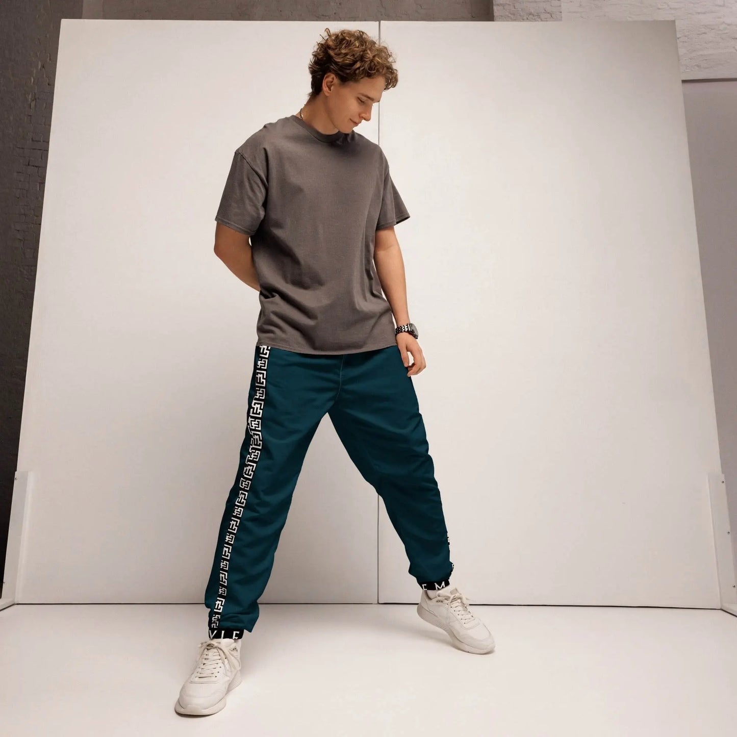 Side Solid Unisex Blue Whale track pants - IVORYNN