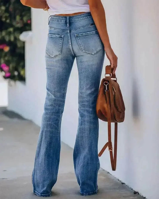 Slim Mid Waist Sexy Jeans - IVORYNN