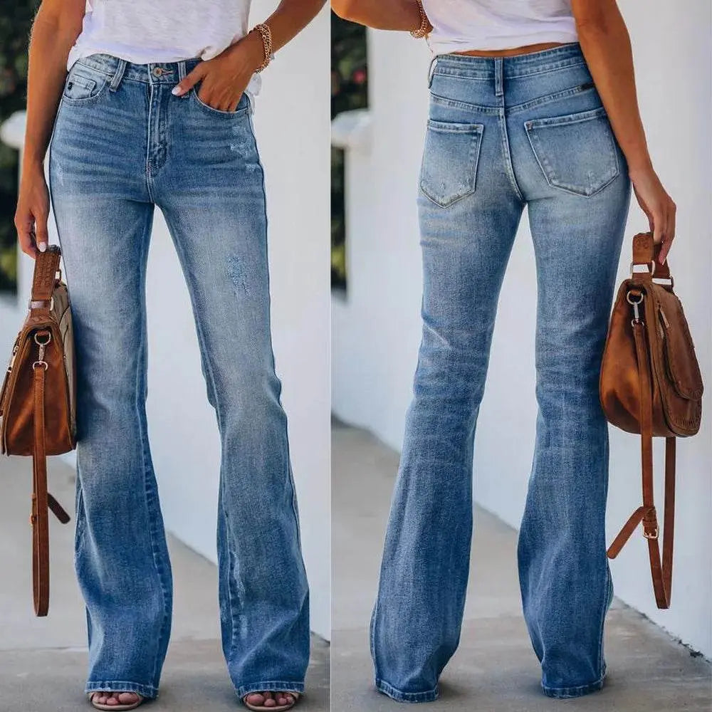 Slim Mid Waist Sexy Jeans - IVORYNN