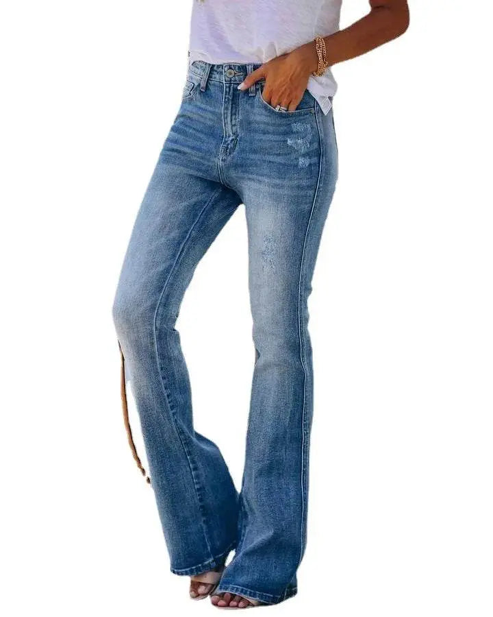 Slim Mid Waist Sexy Jeans - IVORYNN