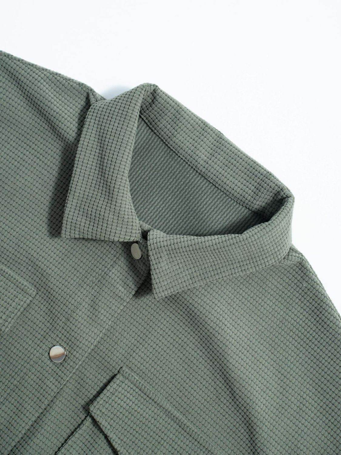 Snap Down Collared Luxury Shoulder Jacket - IVORYNN