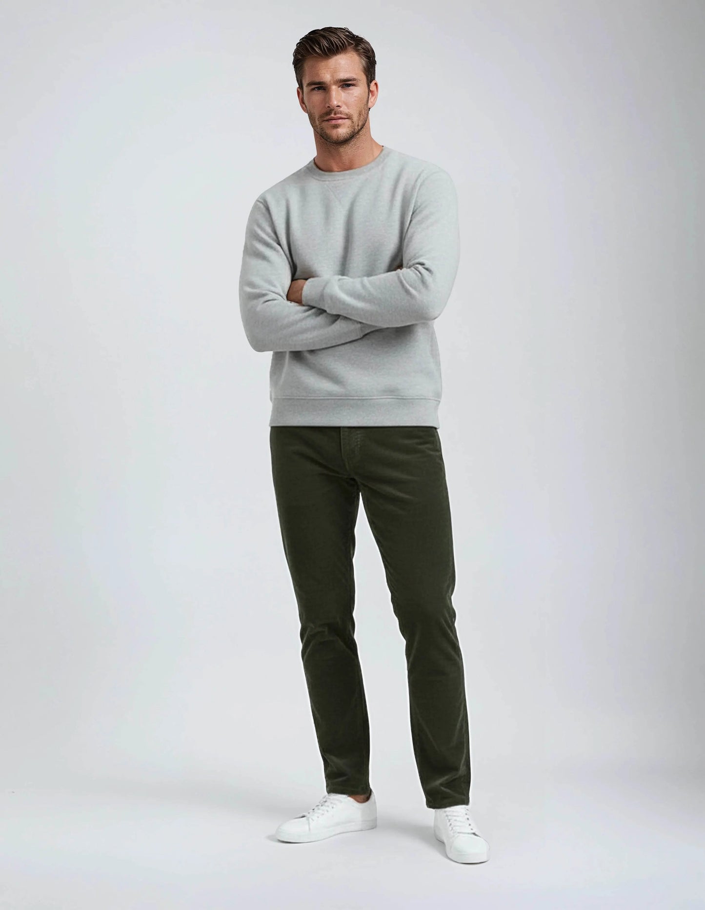 Soft Stretch Classic Hunting Green Corduroy Pants - IVORYNN