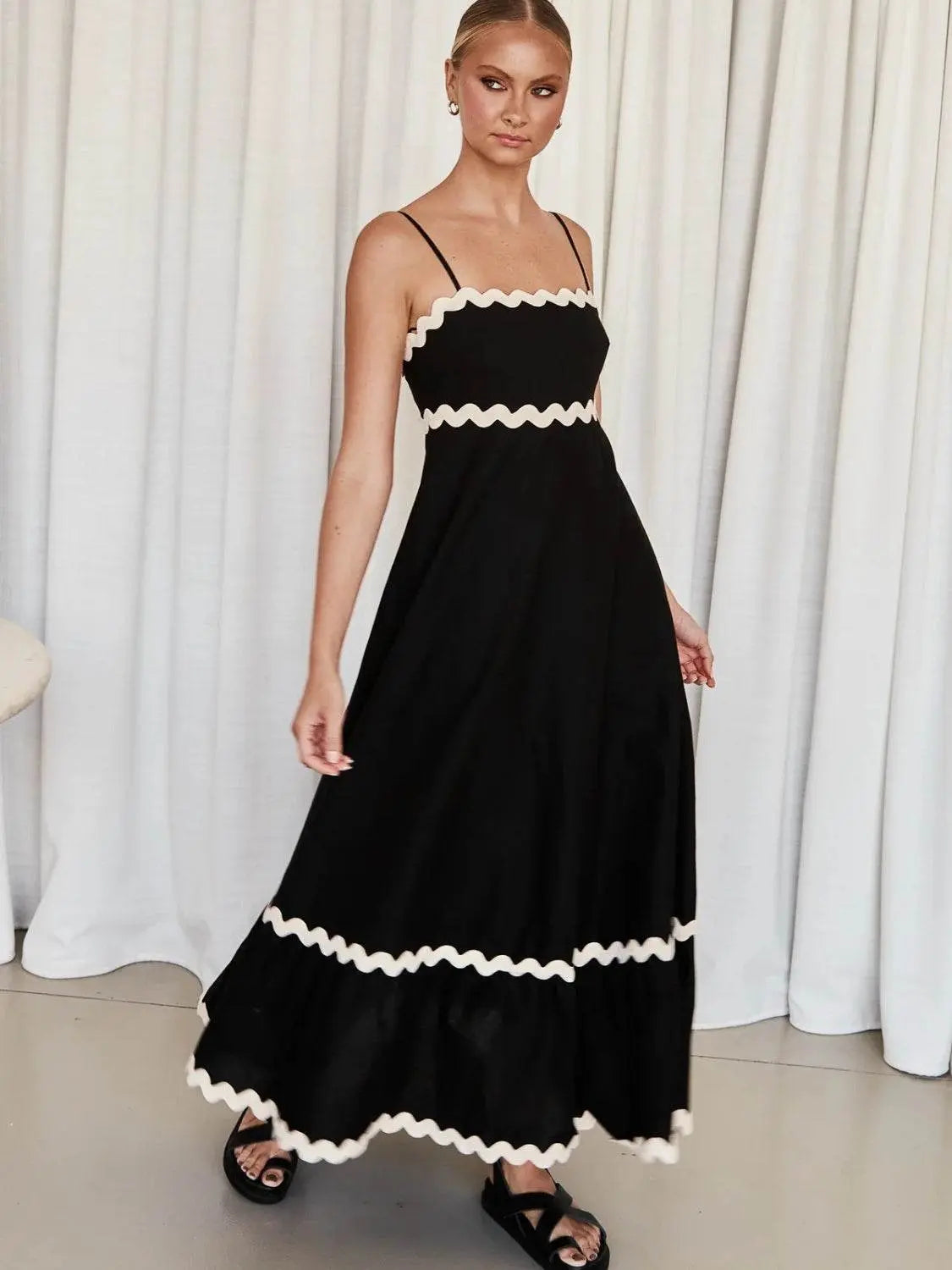 Spaghetti Strap Maxi Dress - IVORYNN