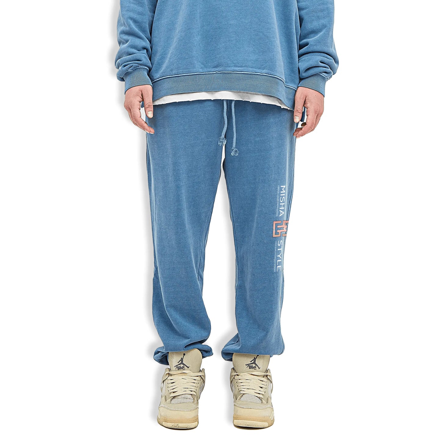 Super Heavyweight State Blue Washed Baggy Sweatpants - IVORYNN