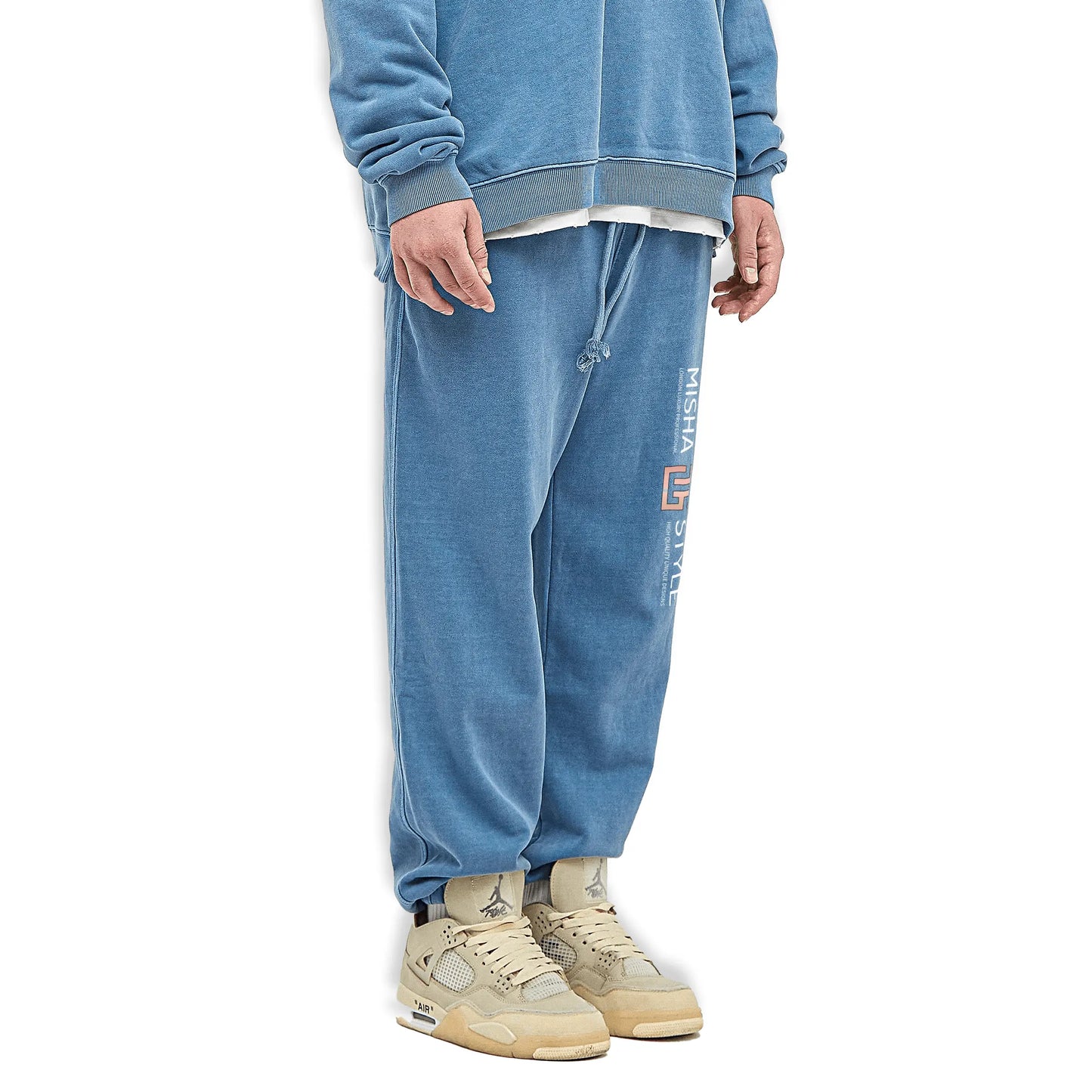 Super Heavyweight State Blue Washed Baggy Sweatpants - IVORYNN