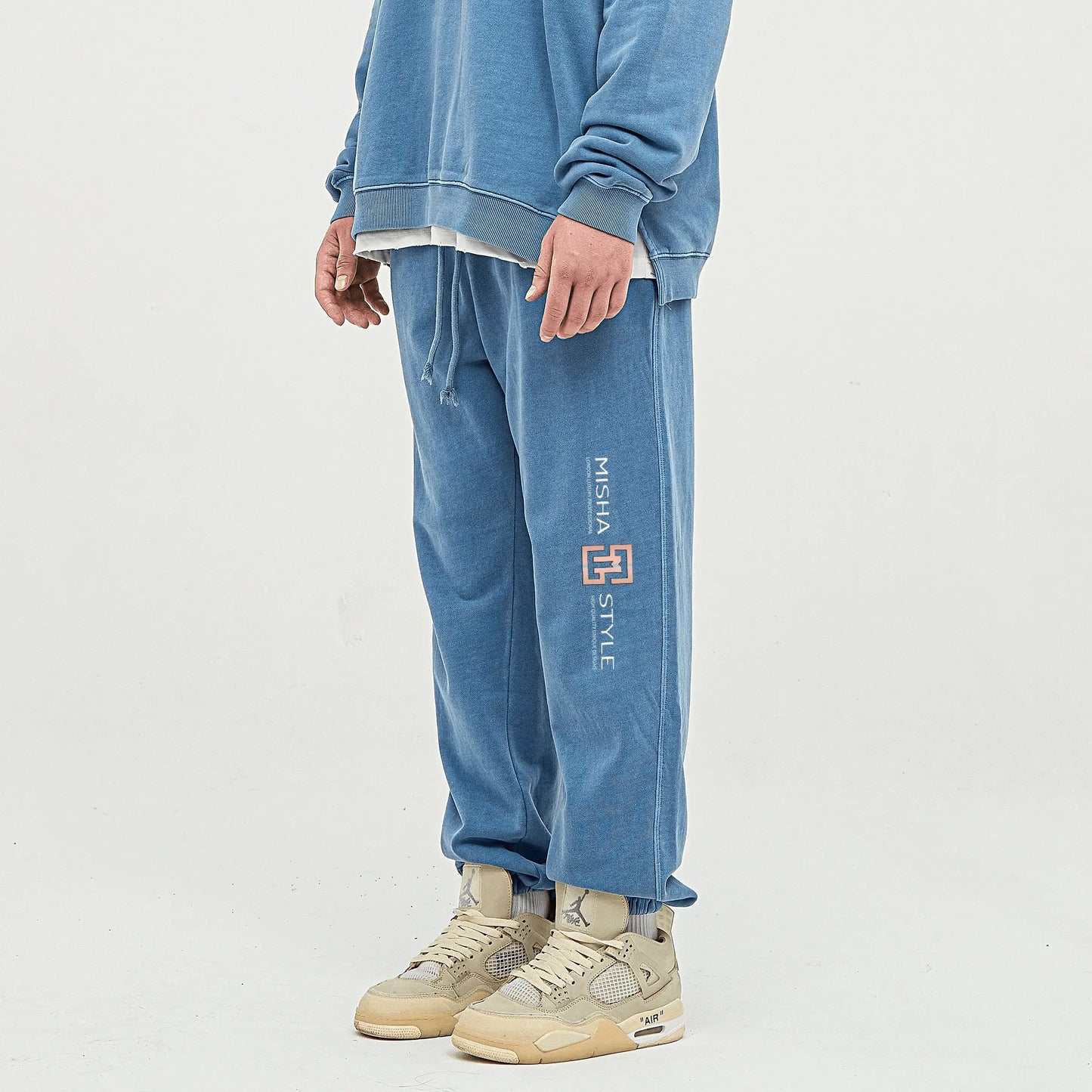 Super Heavyweight State Blue Washed Baggy Sweatpants - IVORYNN
