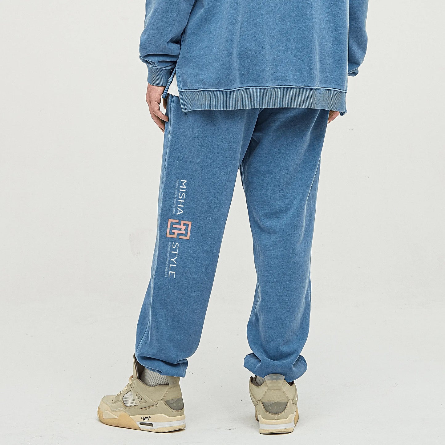 Super Heavyweight State Blue Washed Baggy Sweatpants - IVORYNN