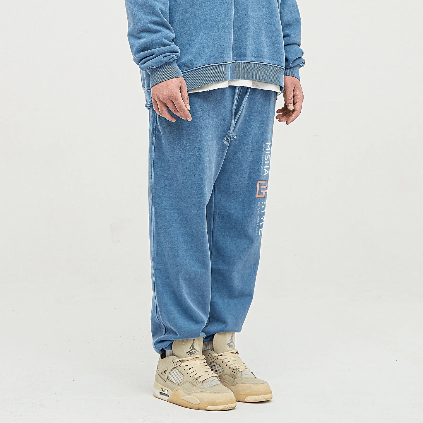 Super Heavyweight State Blue Washed Baggy Sweatpants - IVORYNN