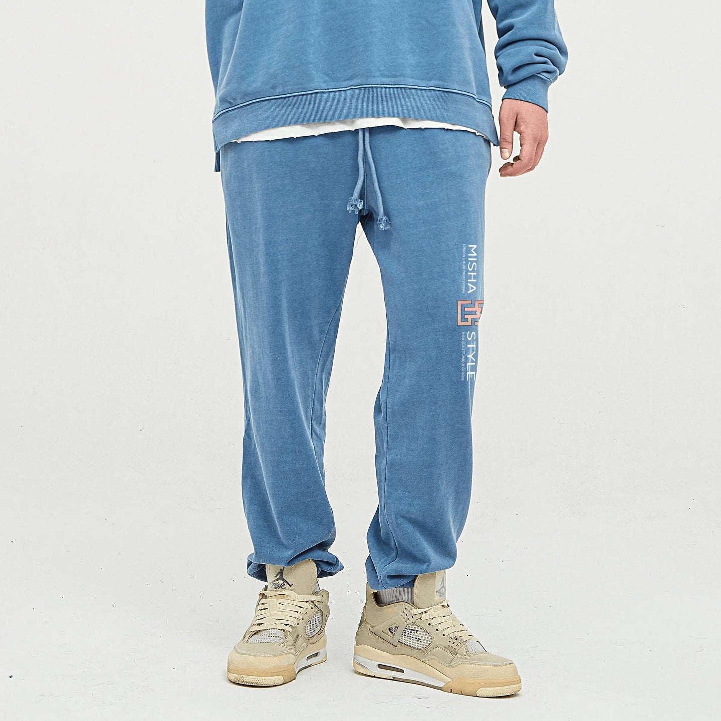 Super Heavyweight State Blue Washed Baggy Sweatpants - IVORYNN