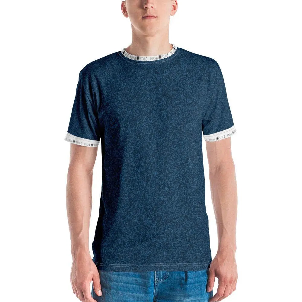 Unique Air Japanese Indigo Men T-Shirt - IVORYNN
