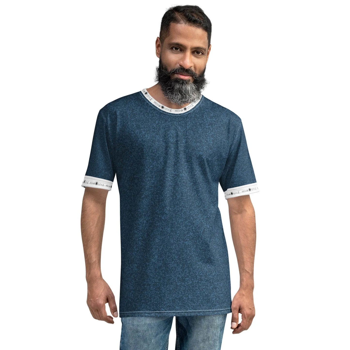 Unique Air Japanese Indigo Men T-Shirt - IVORYNN