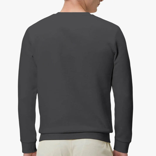 Unisex Garment-Dyed Deep Gray Sweatshirt - IVORYNN