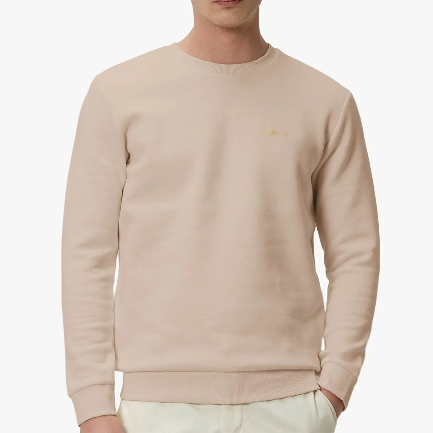 Unisex Garment-Dyed Khaki Sweatshirt - IVORYNN