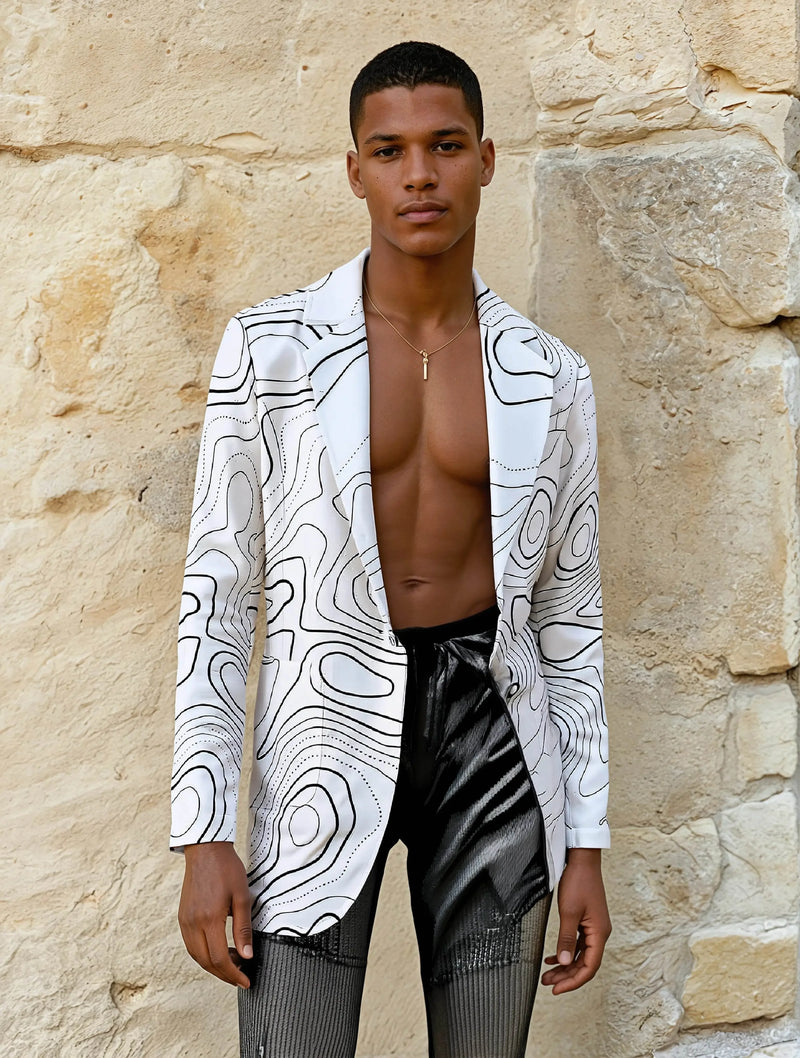 Vintage Heavyweight Woven Elastic Leather Pencil Trousers - IVORYNN