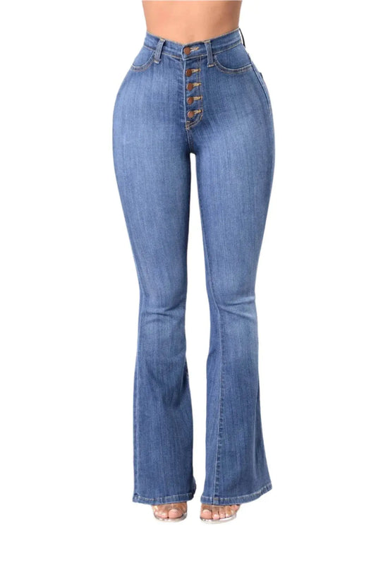 Vintage High Waist Wide Leg Denim - IVORYNN