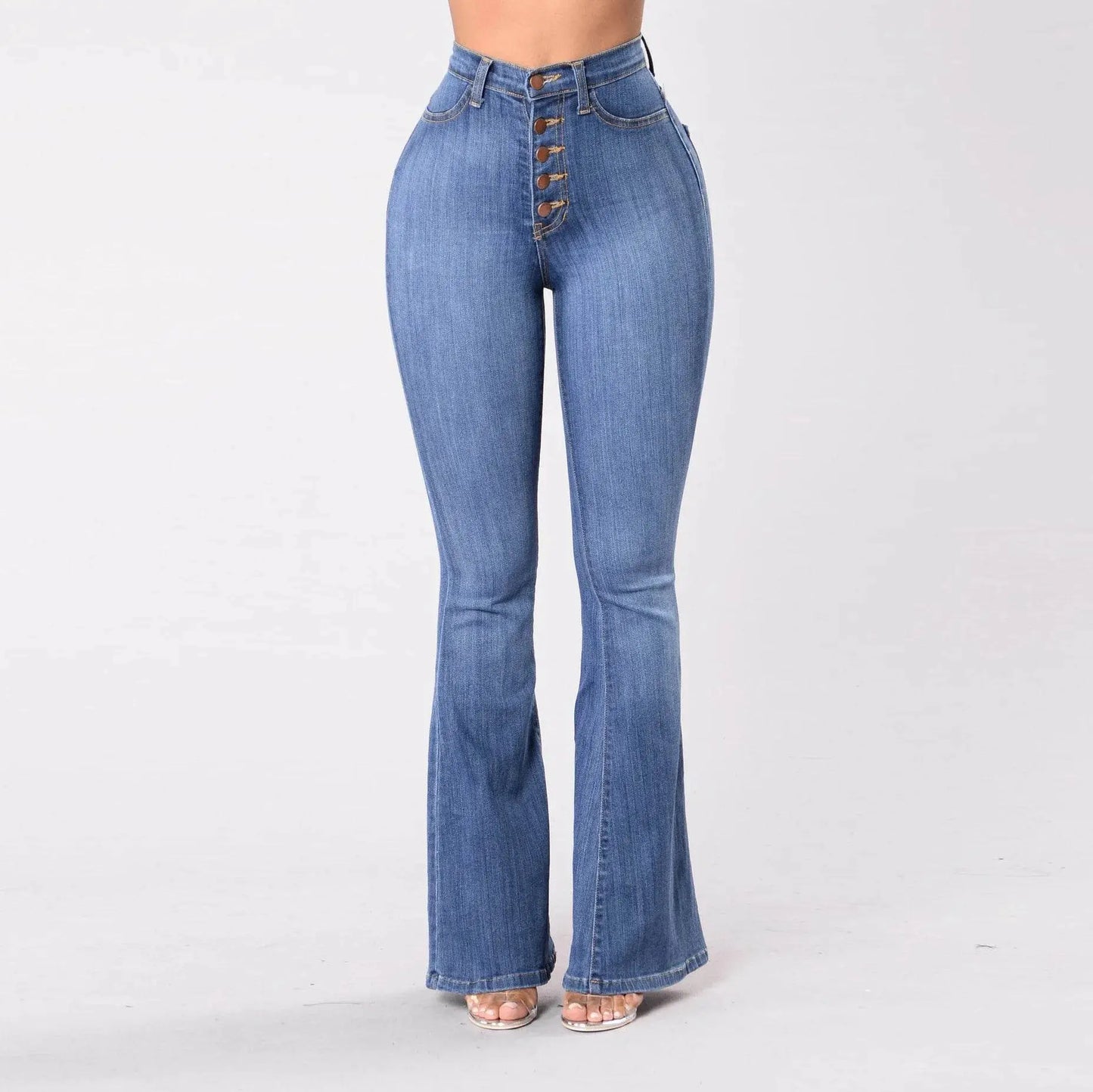 Vintage High Waist Wide Leg Denim - IVORYNN