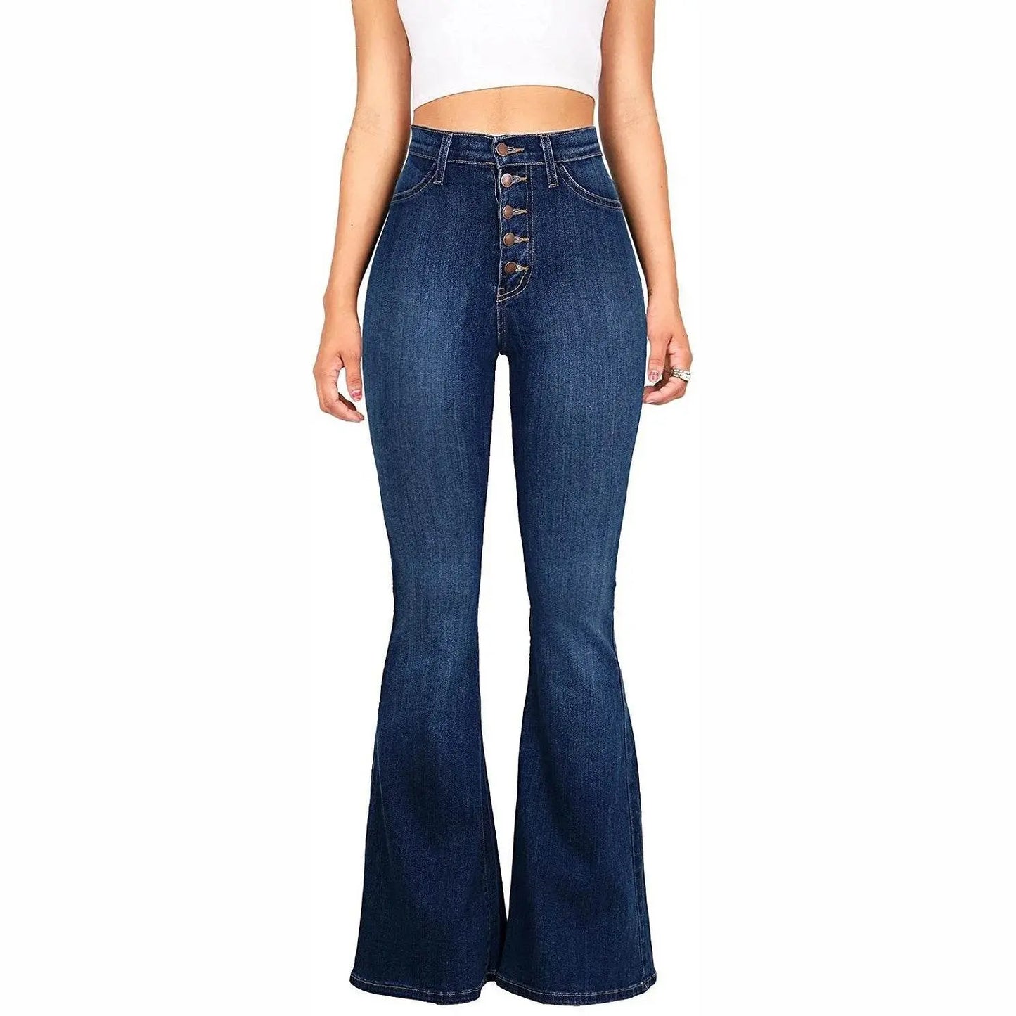 Vintage High Waist Wide Leg Denim - IVORYNN