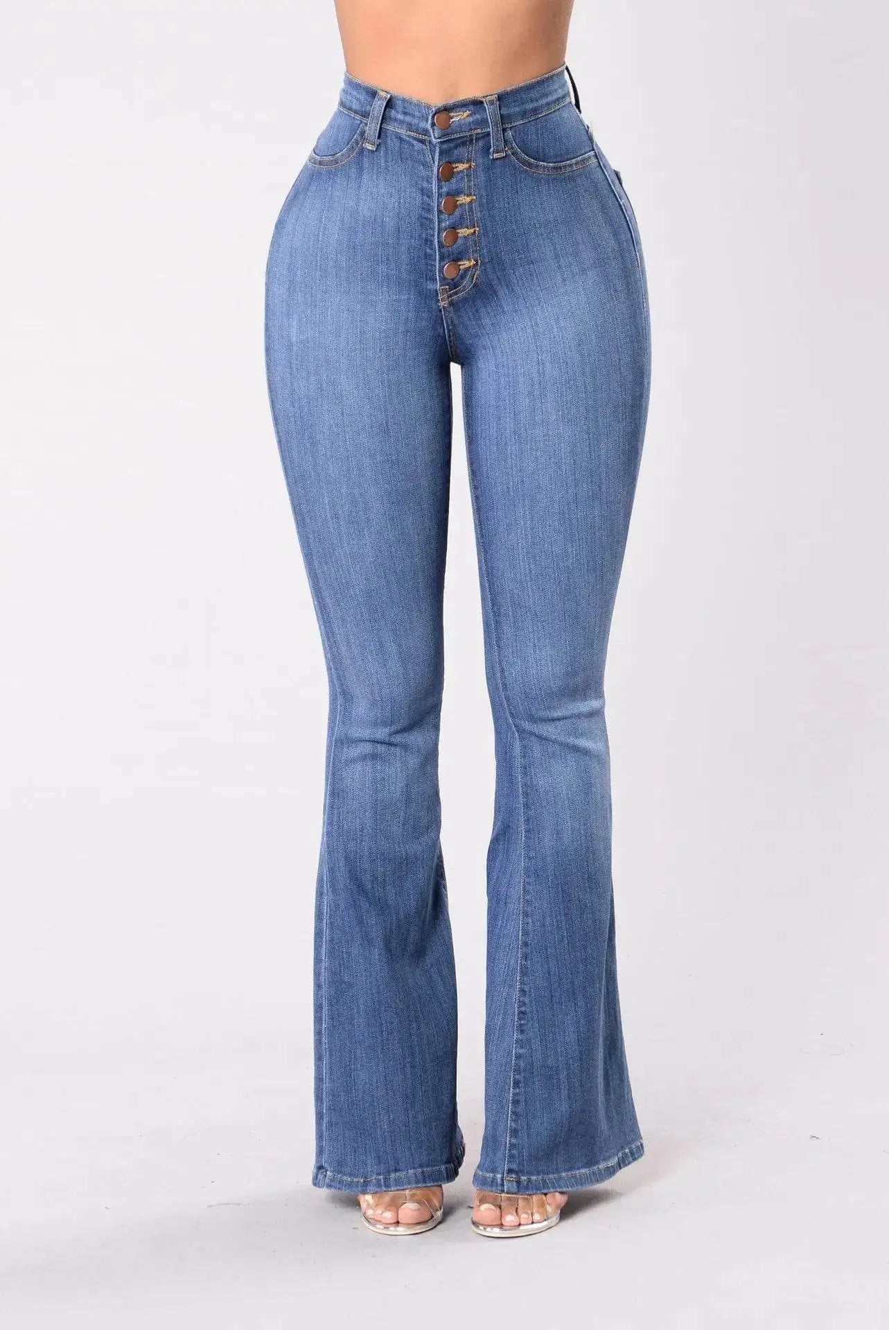 Vintage High Waist Wide Leg Denim - IVORYNN