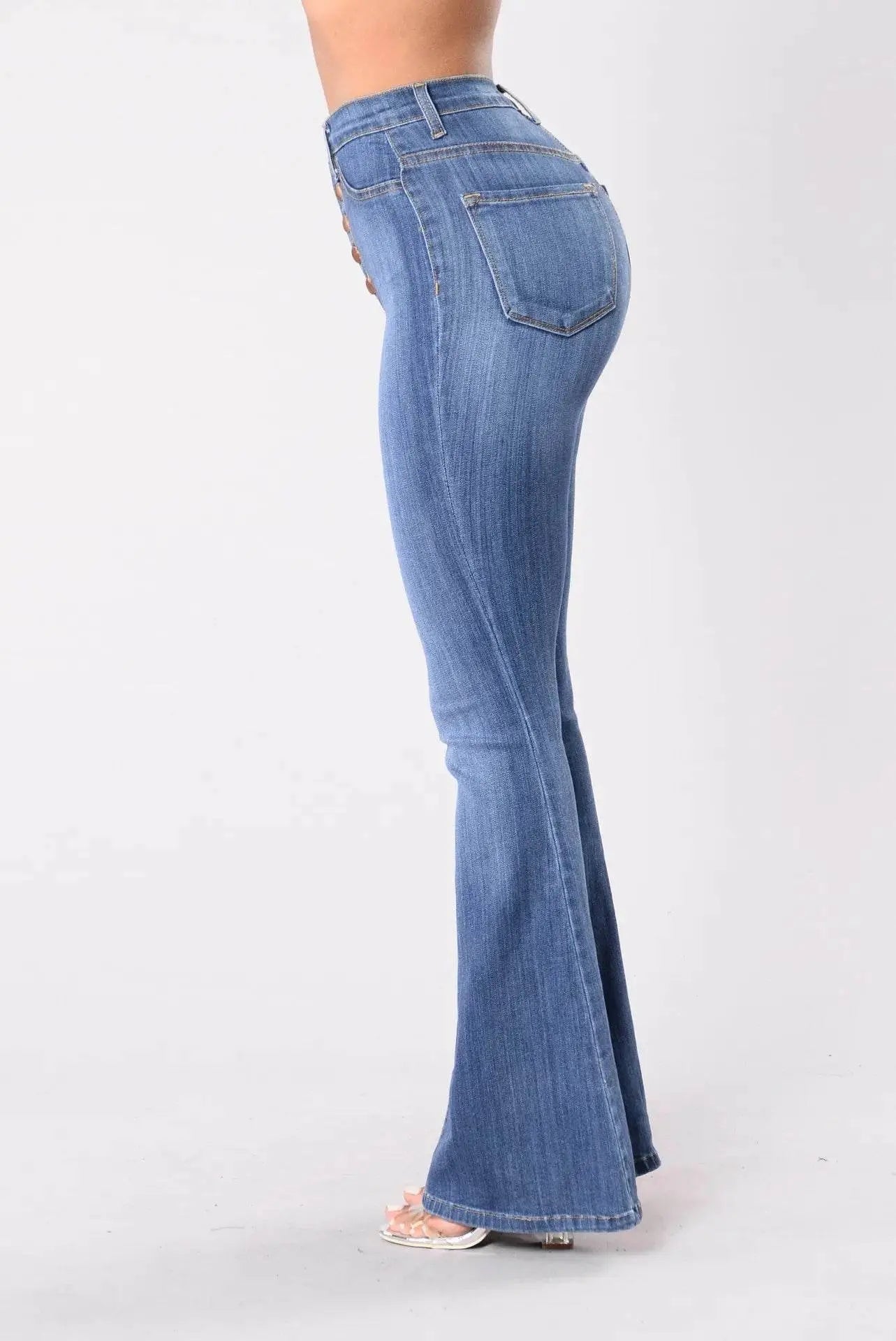 Vintage High Waist Wide Leg Denim - IVORYNN