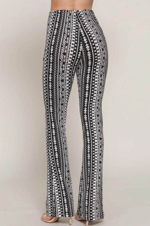 Waist Elastic Slim Flare Black Pants - IVORYNN