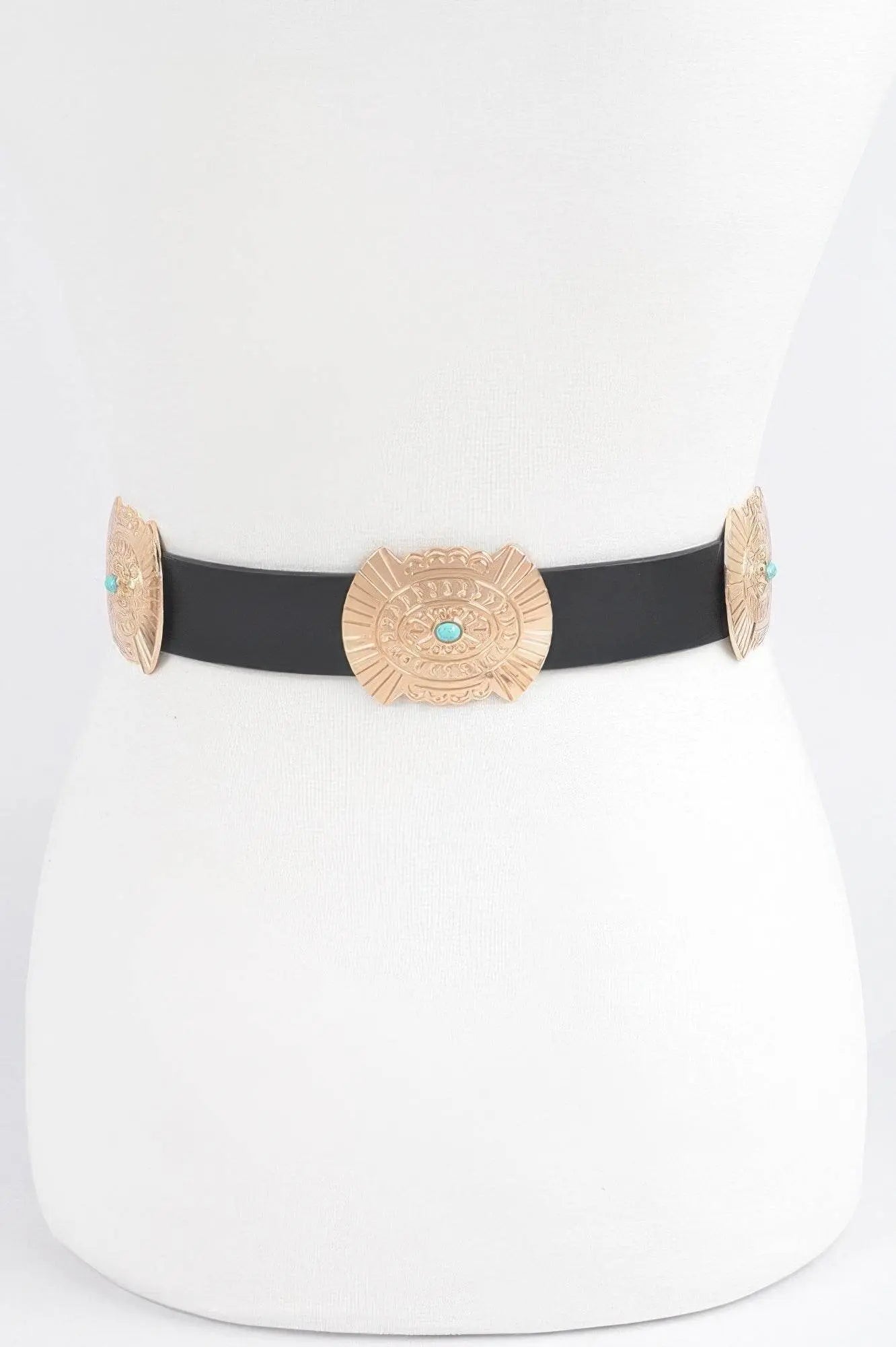 Western Style Belt With Turquoise - IVORYNN