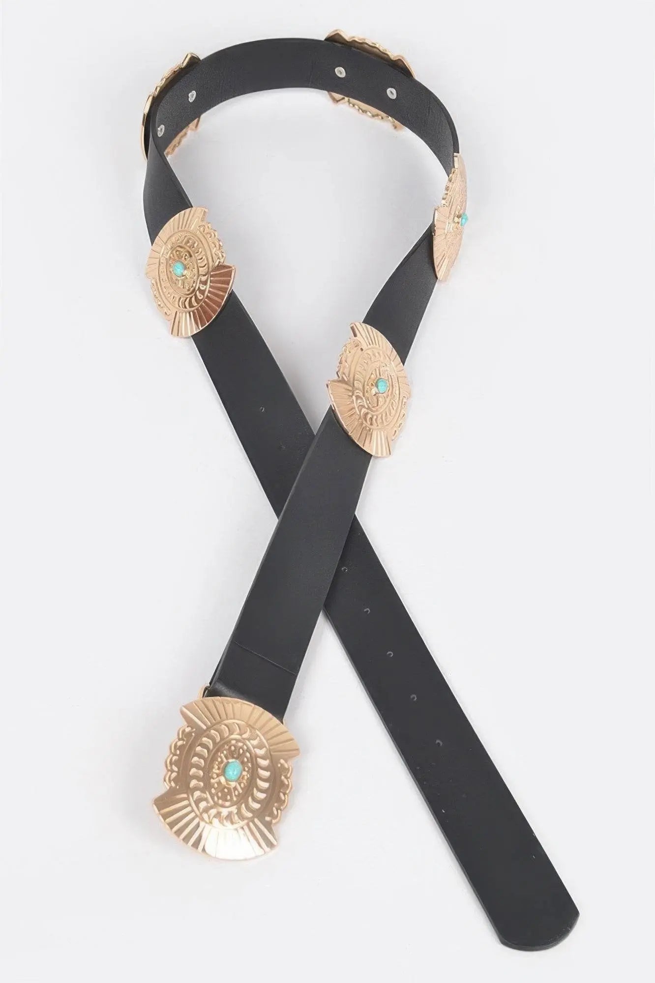 Western Style Belt With Turquoise - IVORYNN