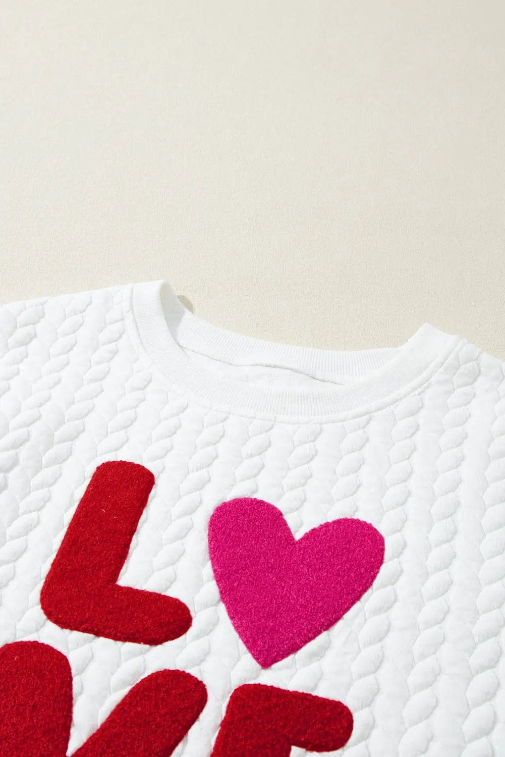 White Merry and Bright Quilted Sweatshirt - IVORYNN