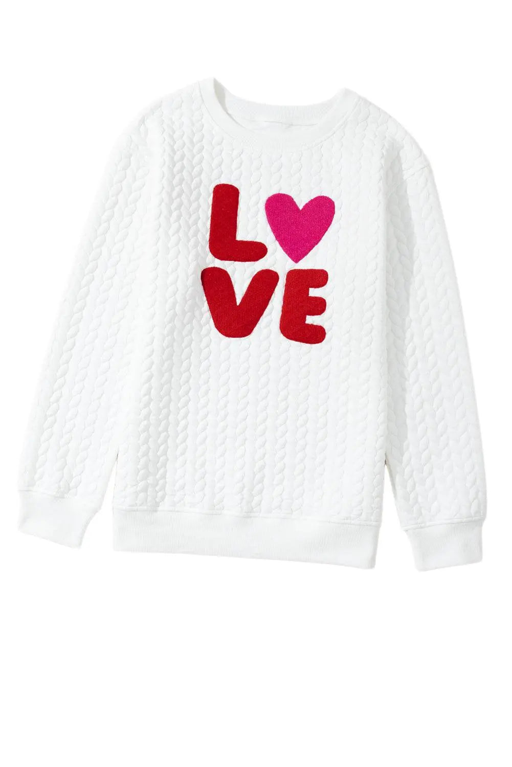 White Merry and Bright Quilted Sweatshirt - IVORYNN