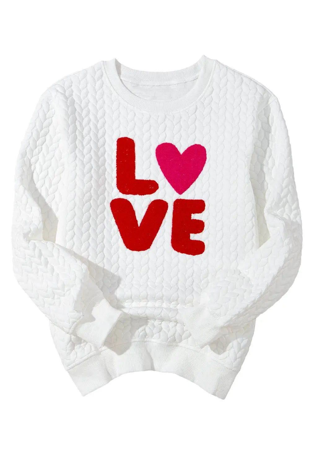 White Merry and Bright Quilted Sweatshirt - IVORYNN