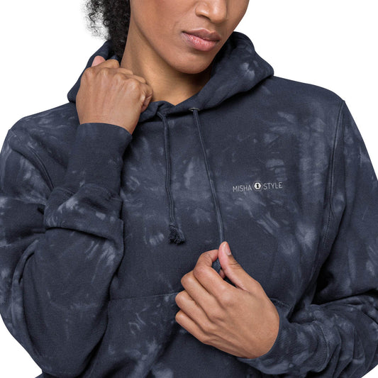 Women Champion tie-dye Navy hoodie - IVORYNN