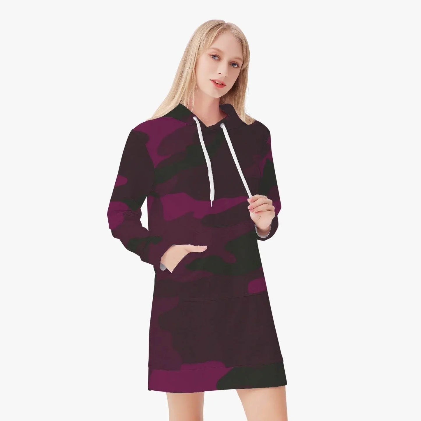 Women's Hoodie Dress - Red Army - IVORYNN