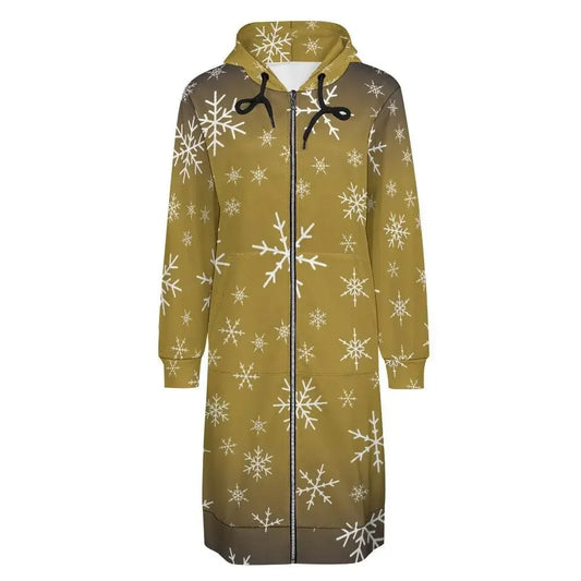 Women's Warm Snow long Hoodie - Lime - IVORYNN