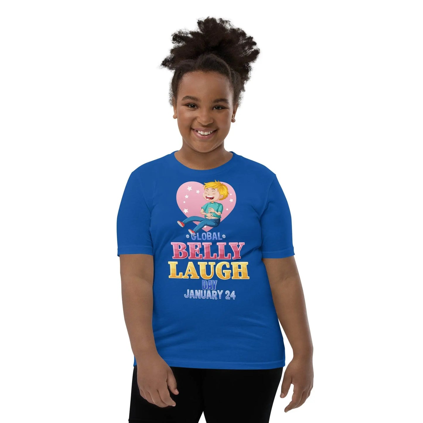 Youth Short Sleeve Blue T-Shirt - IVORYNN