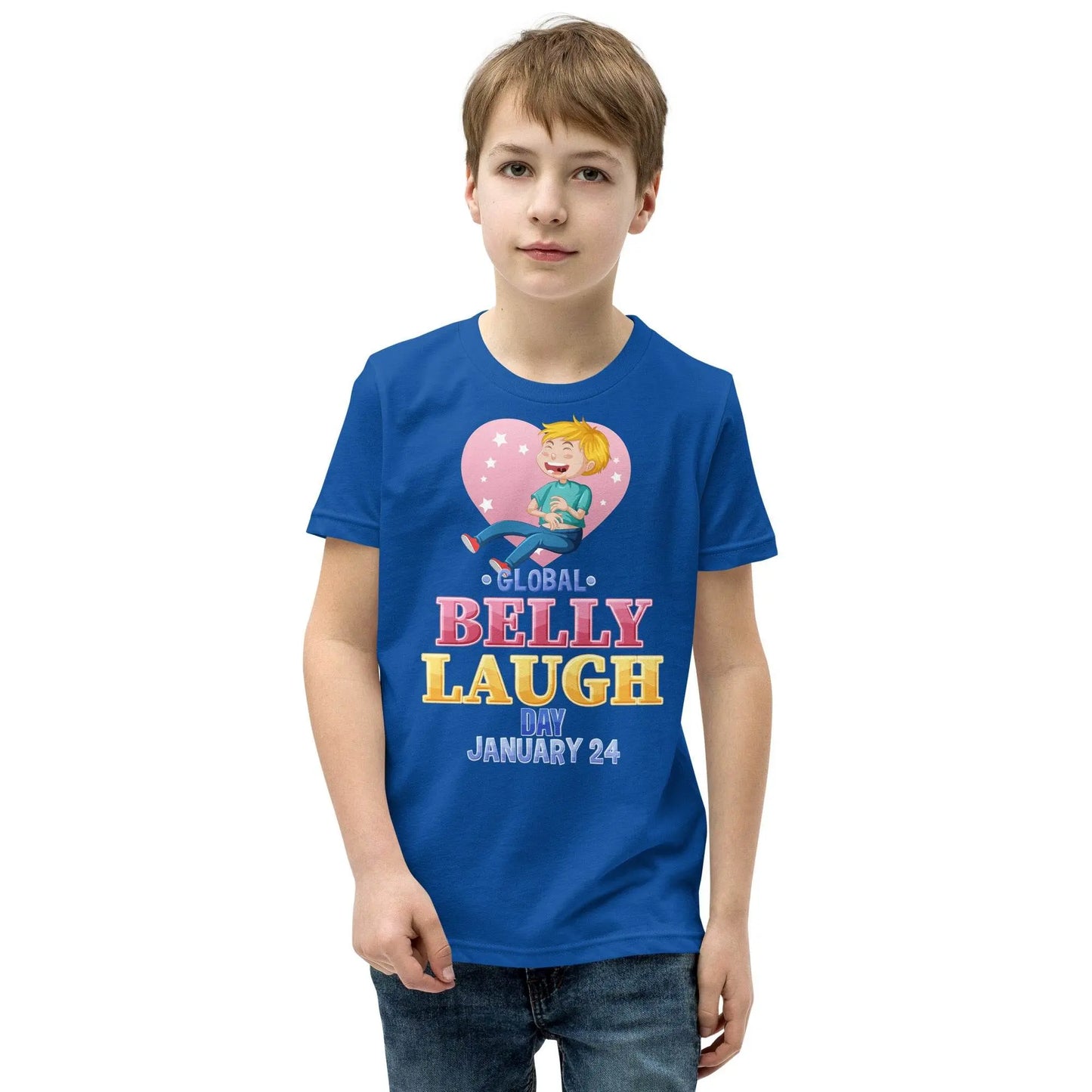 Youth Short Sleeve Blue T-Shirt - IVORYNN
