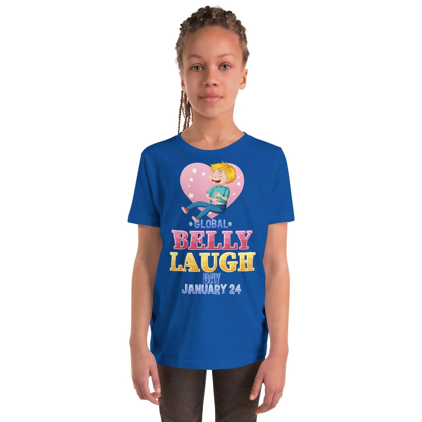 Youth Short Sleeve Blue T-Shirt - IVORYNN