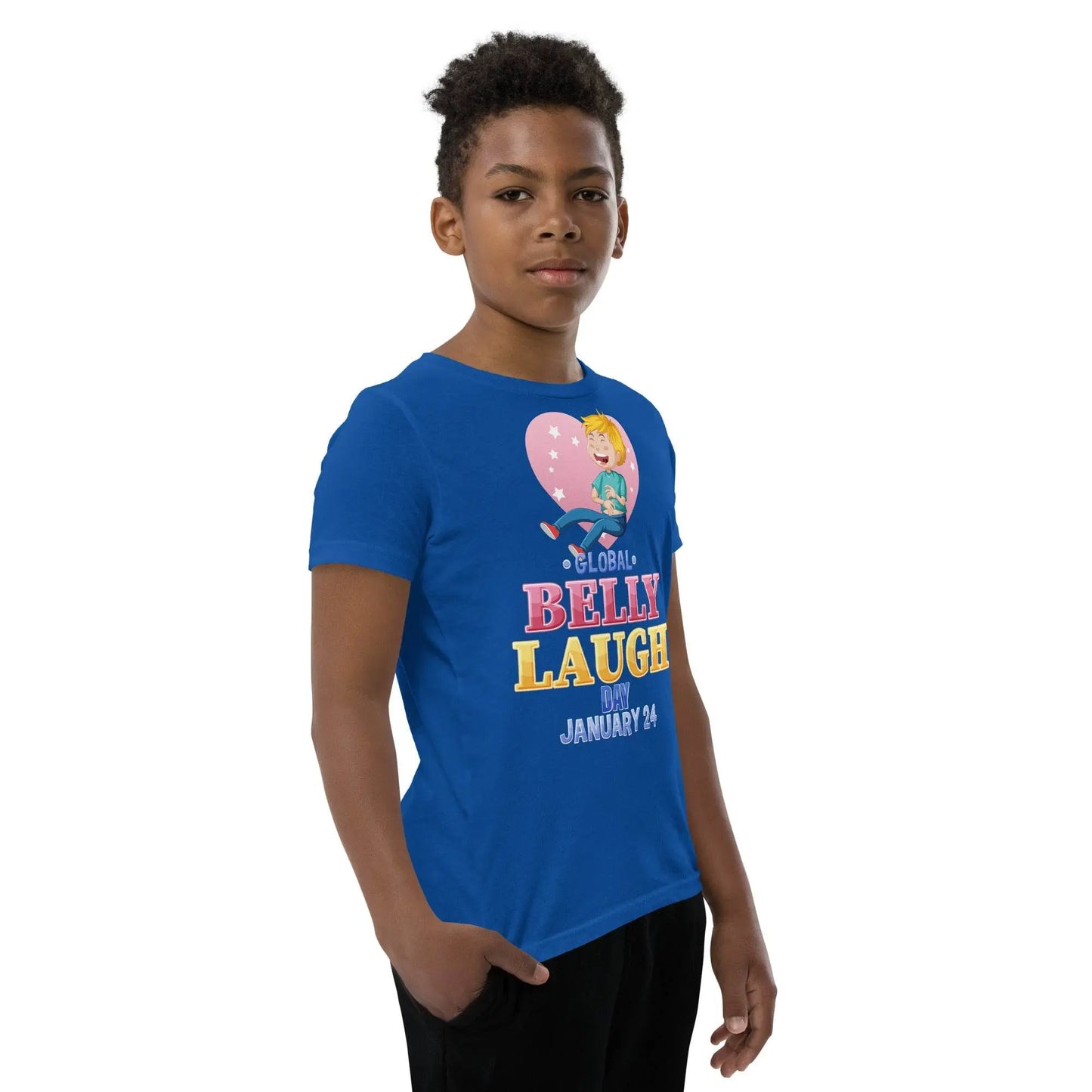 Youth Short Sleeve Blue T-Shirt - IVORYNN