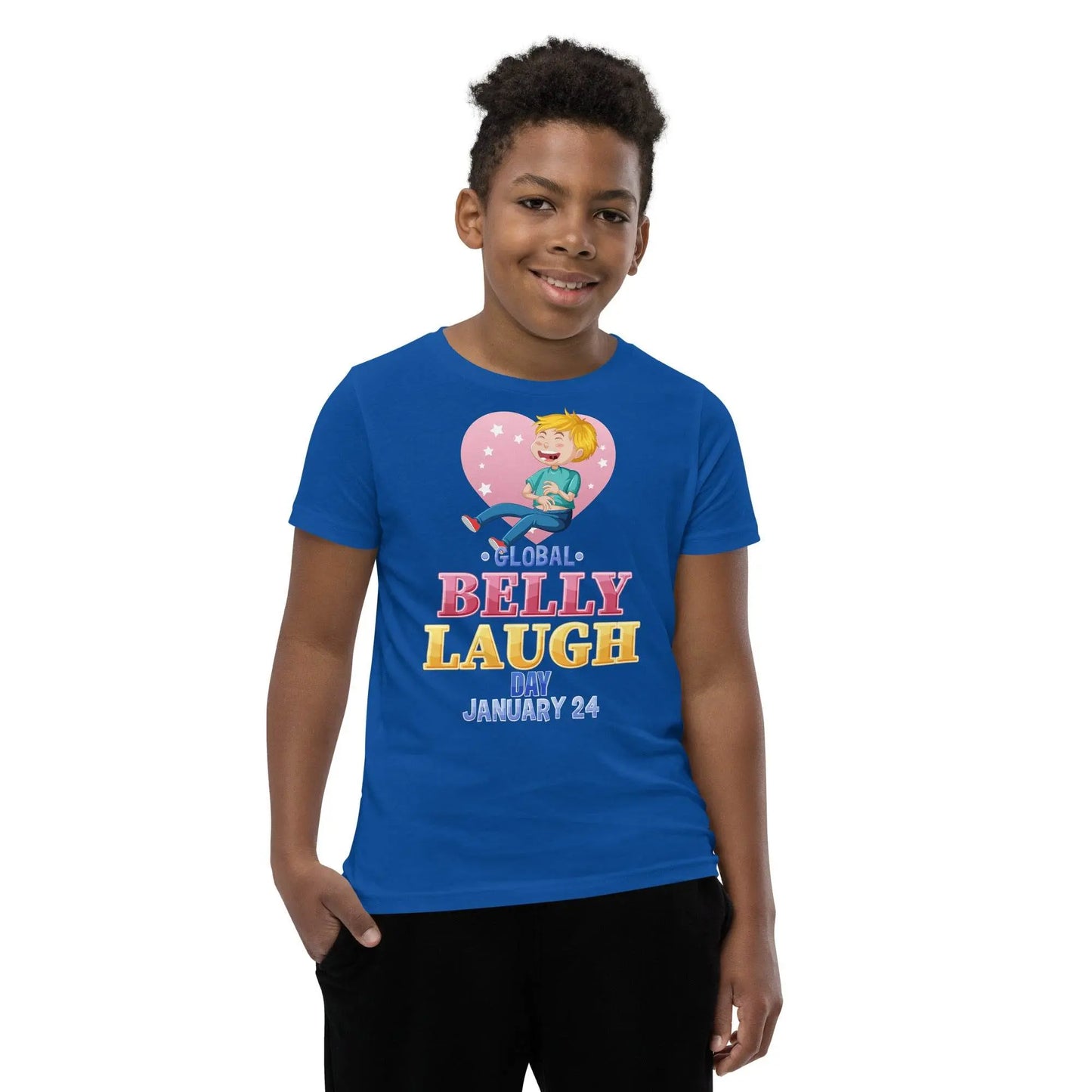 Youth Short Sleeve Blue T-Shirt - IVORYNN