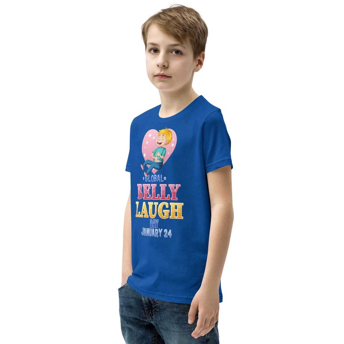 Youth Short Sleeve Blue T-Shirt - IVORYNN