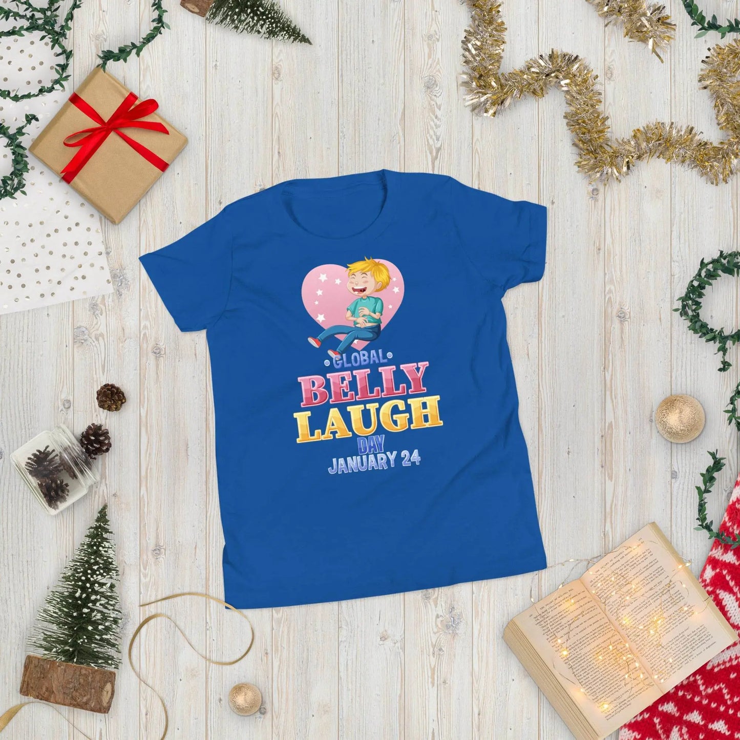 Youth Short Sleeve Blue T-Shirt - IVORYNN