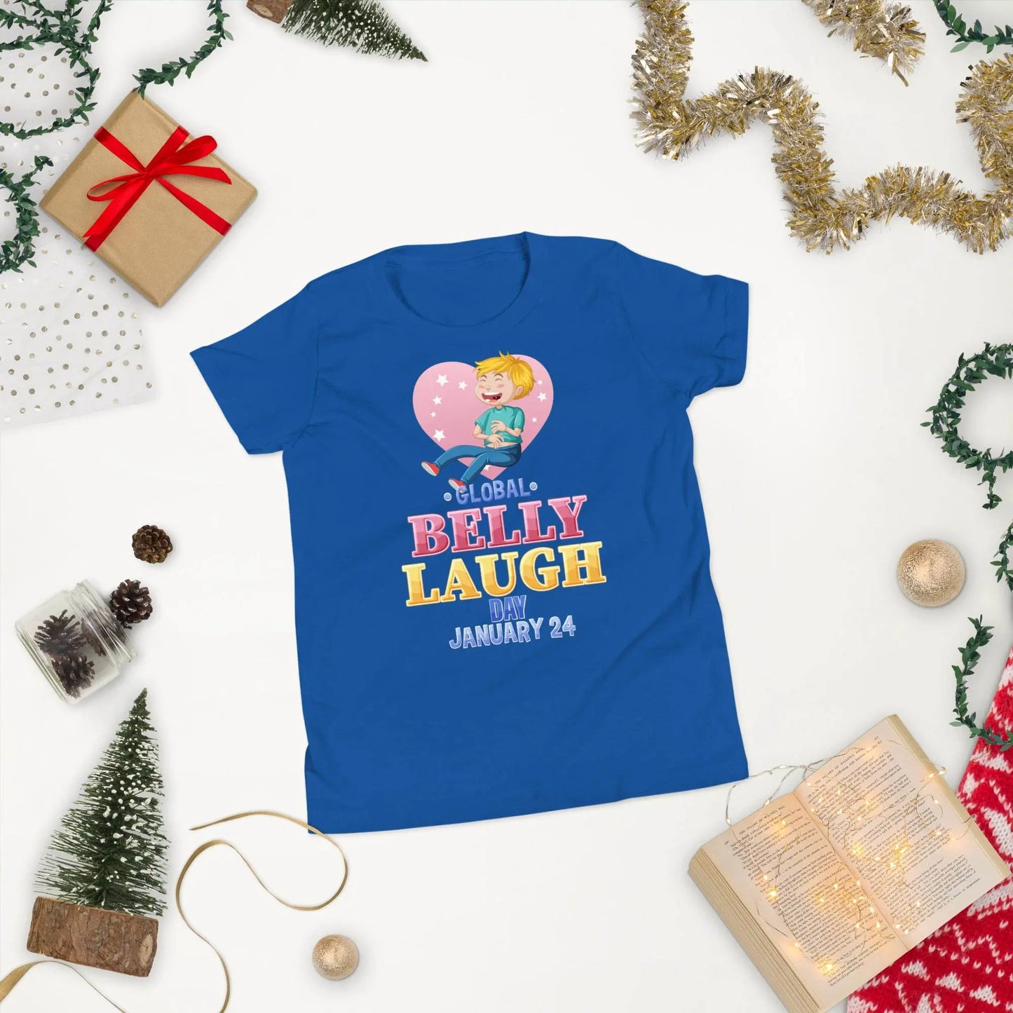 Youth Short Sleeve Blue T-Shirt - IVORYNN