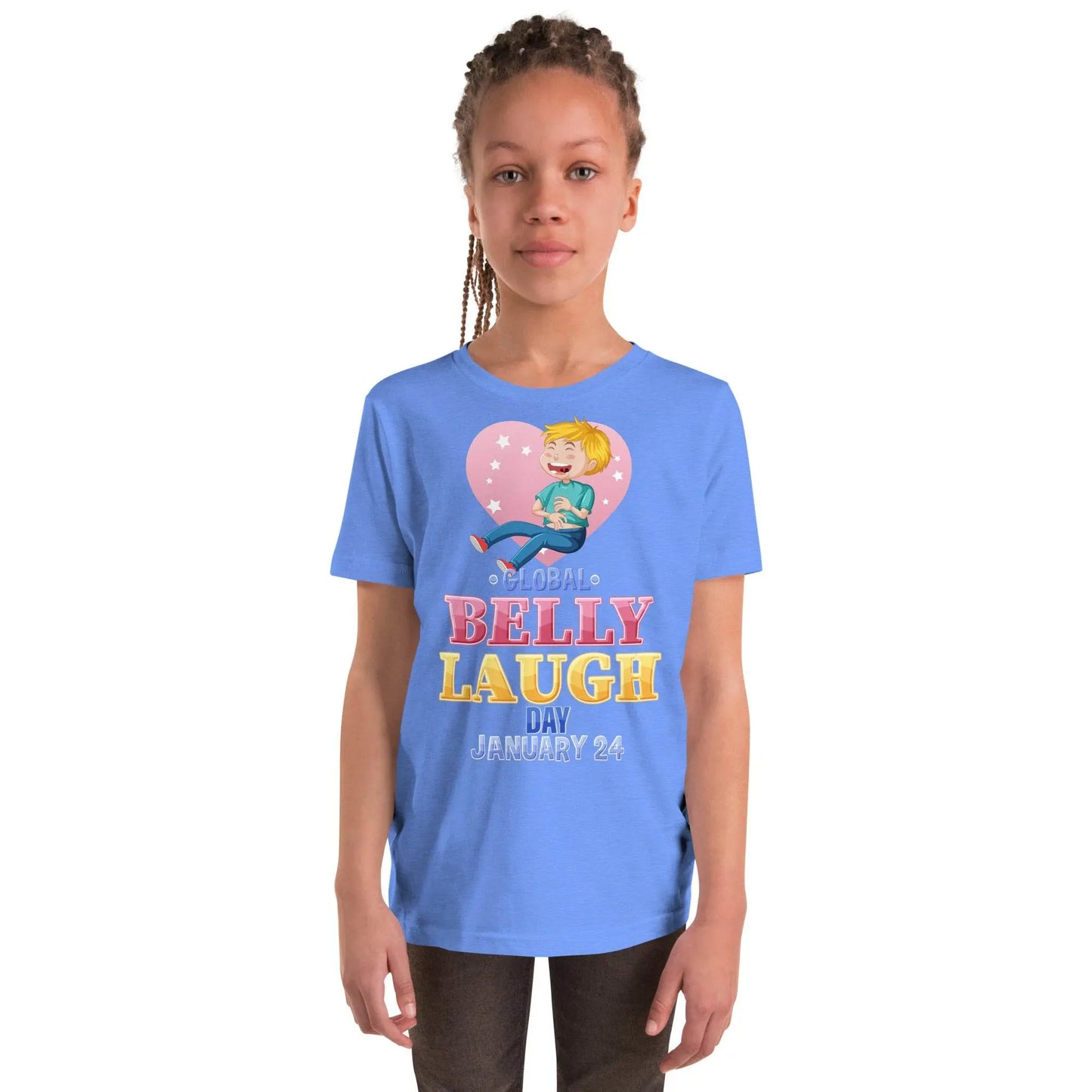 Youth Short Sleeve Blue T-Shirt - IVORYNN