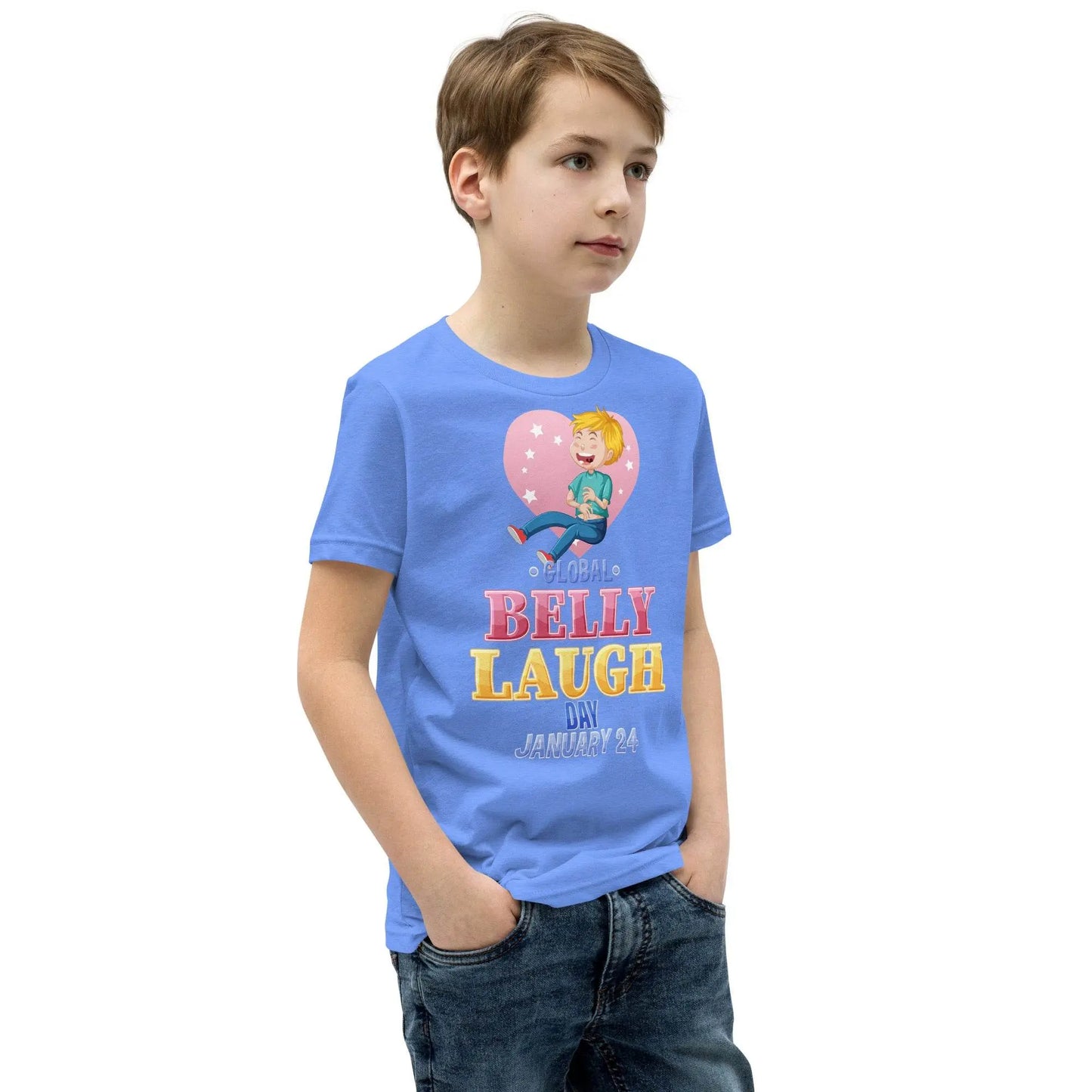 Youth Short Sleeve Blue T-Shirt - IVORYNN