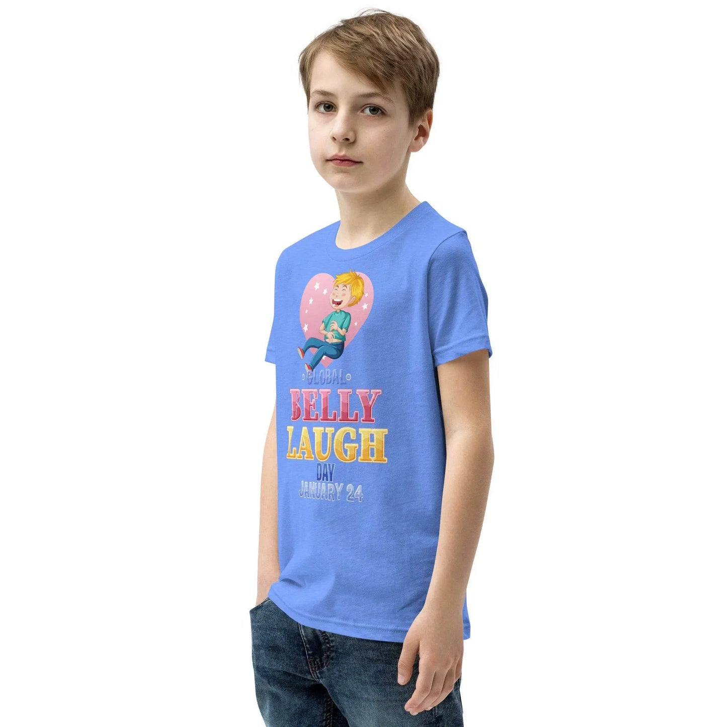 Youth Short Sleeve Blue T-Shirt - IVORYNN